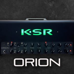 Orion 45 guitar amplifier with 4.2 channels and a lit logo